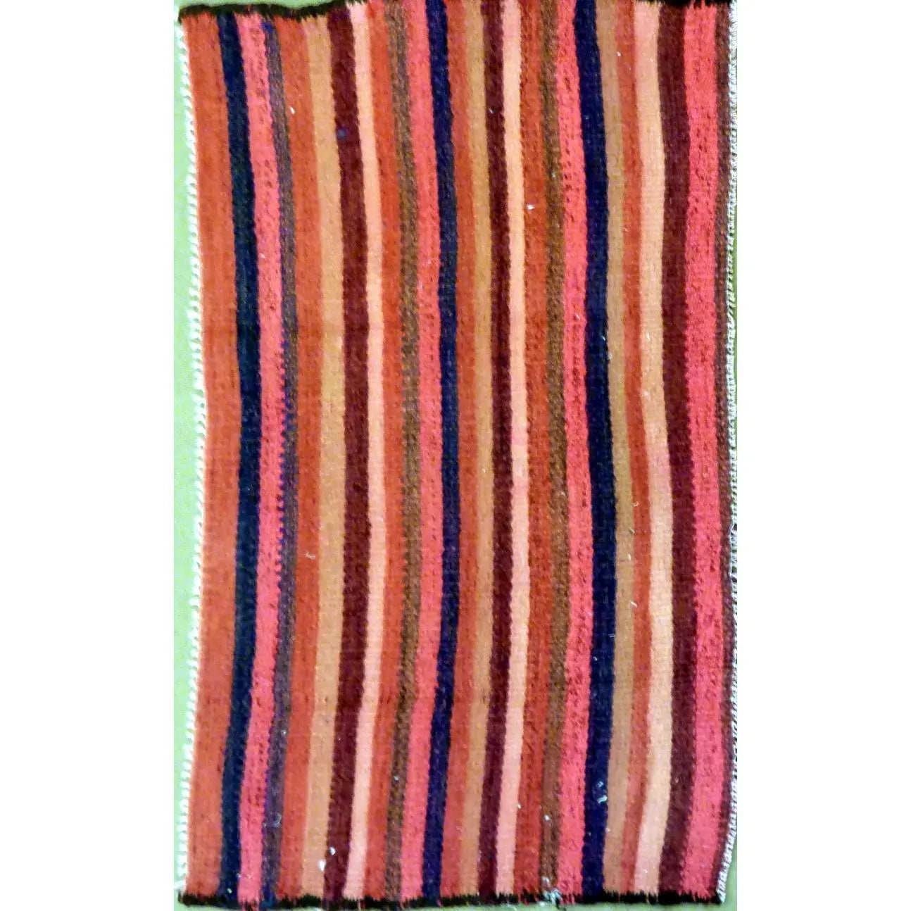 One Of The Kind Authentic Hand-Knotted Sanandaj Vintage Kilim 3'8" X 2'6"